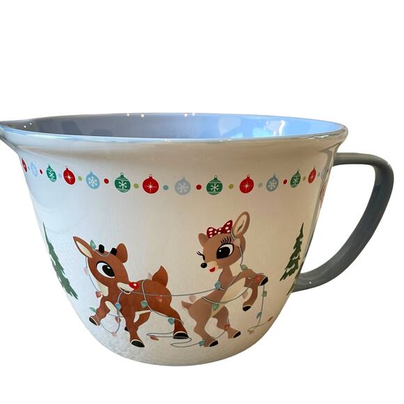 Rudolph The Red-Nosed Reindeer & Clarice Mixing Bowl w/ Spout Christmas NEW - Picture 4 of 15
